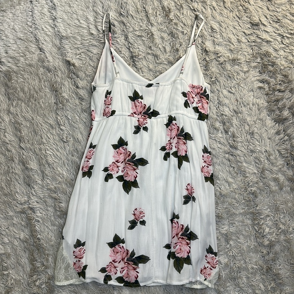 Guess White and Pink Floral Dress Small - Picture 5 of 8